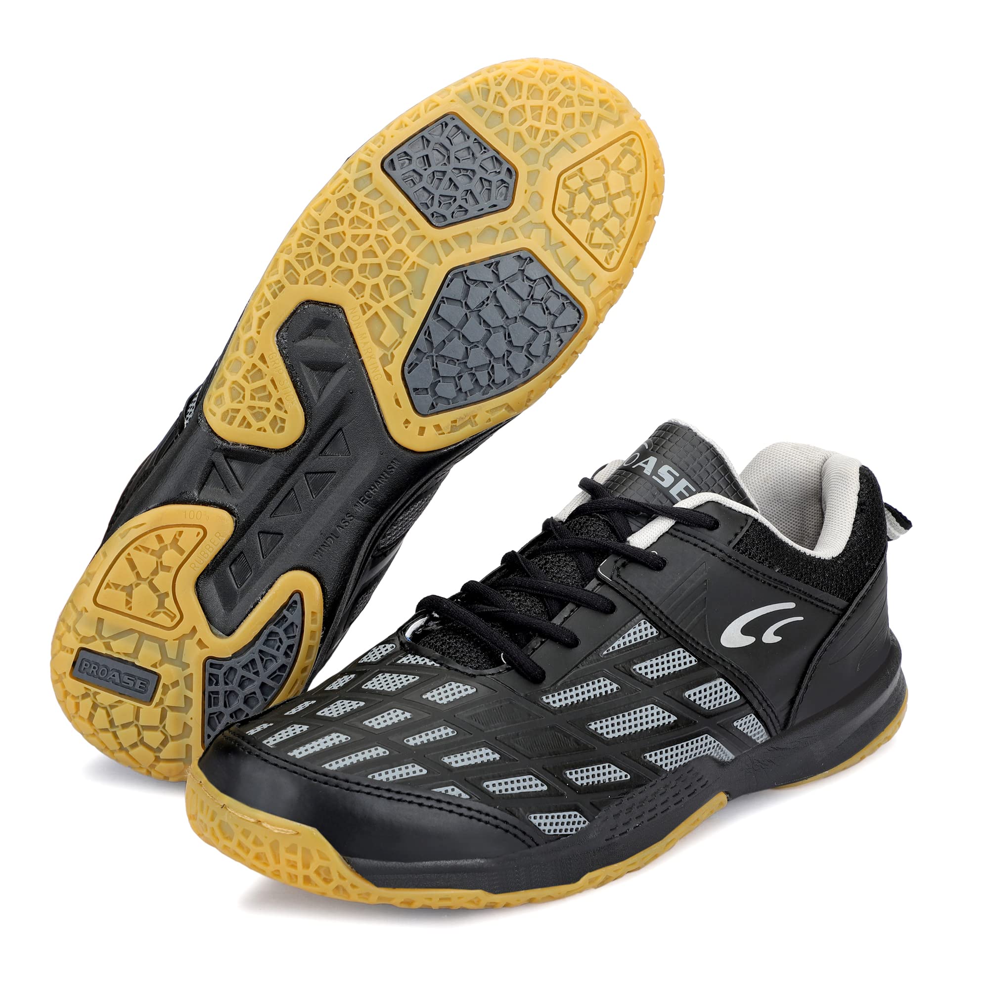 ASE Mens PRO Non-Marking Sole TRU Cushion TRU Shape Badminton Shoes Ideal for Badminton, Table Tennis, Volleyball (Black, 07) (B08N4BG4KC) Amazon Price History, Amazon Price Tracker