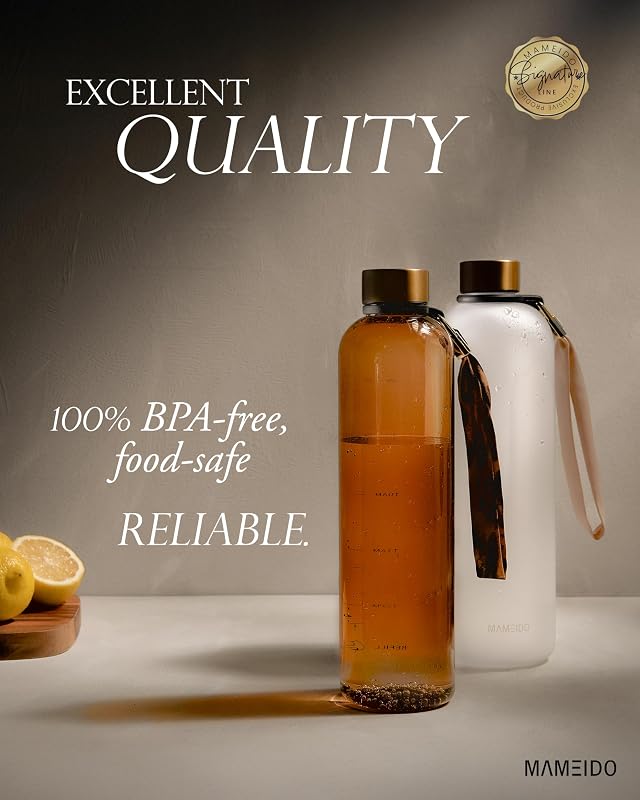 MAMEIDO 1L és 1.5L Szürke Sportpalack - BPA Mentes Motivációs Időjelzővel