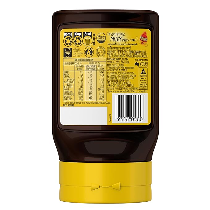 Vegemite Squeezy Spread - 200g - Salsa Untable miniatura 2