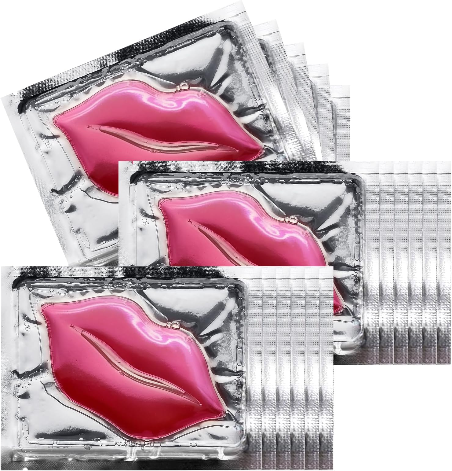 30 pieces of Moisturizing Collagen Crystal Lip Mask - Anti-Ageing & Anti Chapped, Reduce lip Wrinkles, Fade Lip Color, Make Skin Smooth (Pink)