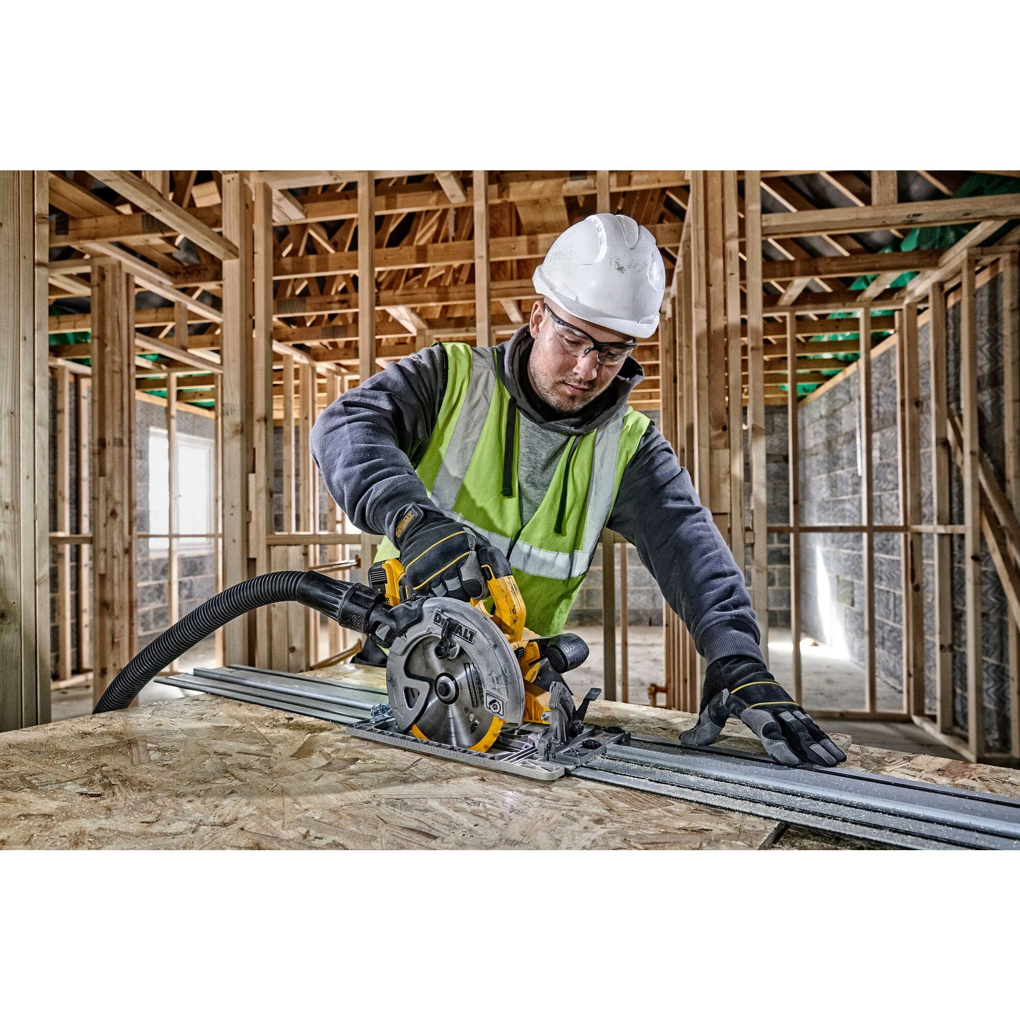 DEWALT Nowoczesny Piła circular bez escobillas xr 18v ø184mm i 58mm prof. bez ładowarka/akumulator z walizka tstak vi (z base do rail) dla profesjonalistów i majsterkowiczów 18v 58mm