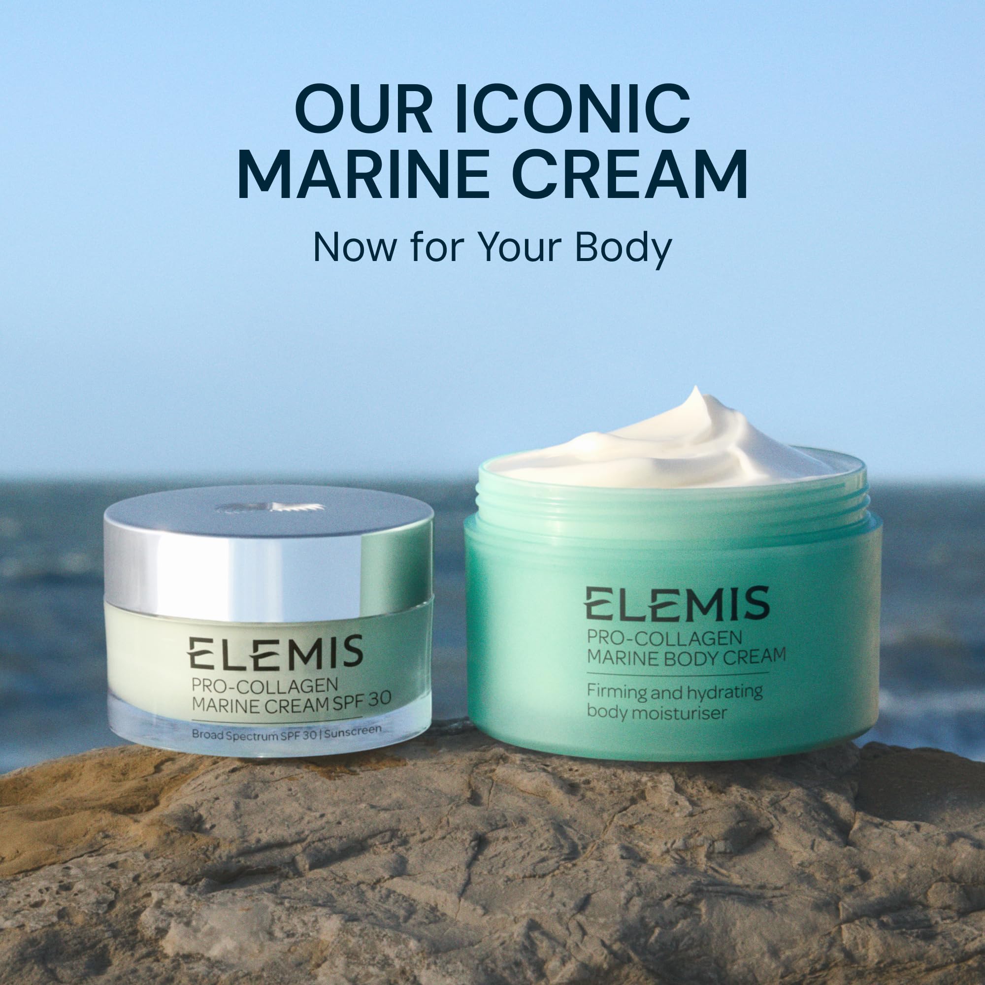 ELEMIS Pro-Collagen Marine Body Cream & Body Cleansing Balm, klinisch bewiesen - straffende Körpercreme & Reinigungsbalsam Duschöl trockene und reife Haut