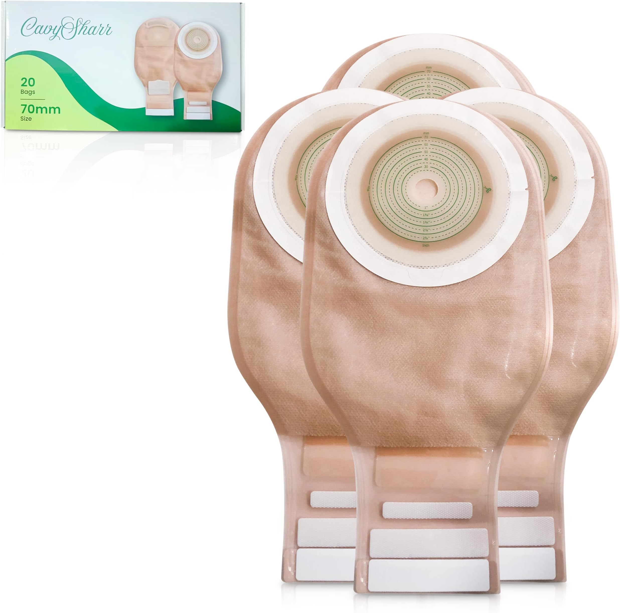 Amazon.com: cavysharr Colostomy Bags 20 Pack, One-Piece Drainable ...