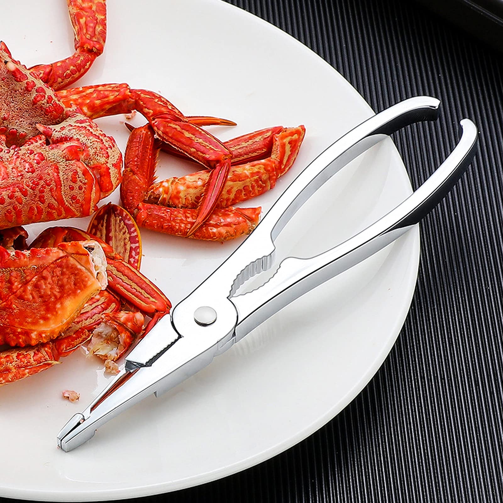 Attrezzi per Frutti di Mare Set di 4 Utensili in Metallo per Frutti di Mare, tra Cui 1 Cracker per Frutti di Mare E 3 Forchette per Zampe di Granchio Attrezzi per Frutti