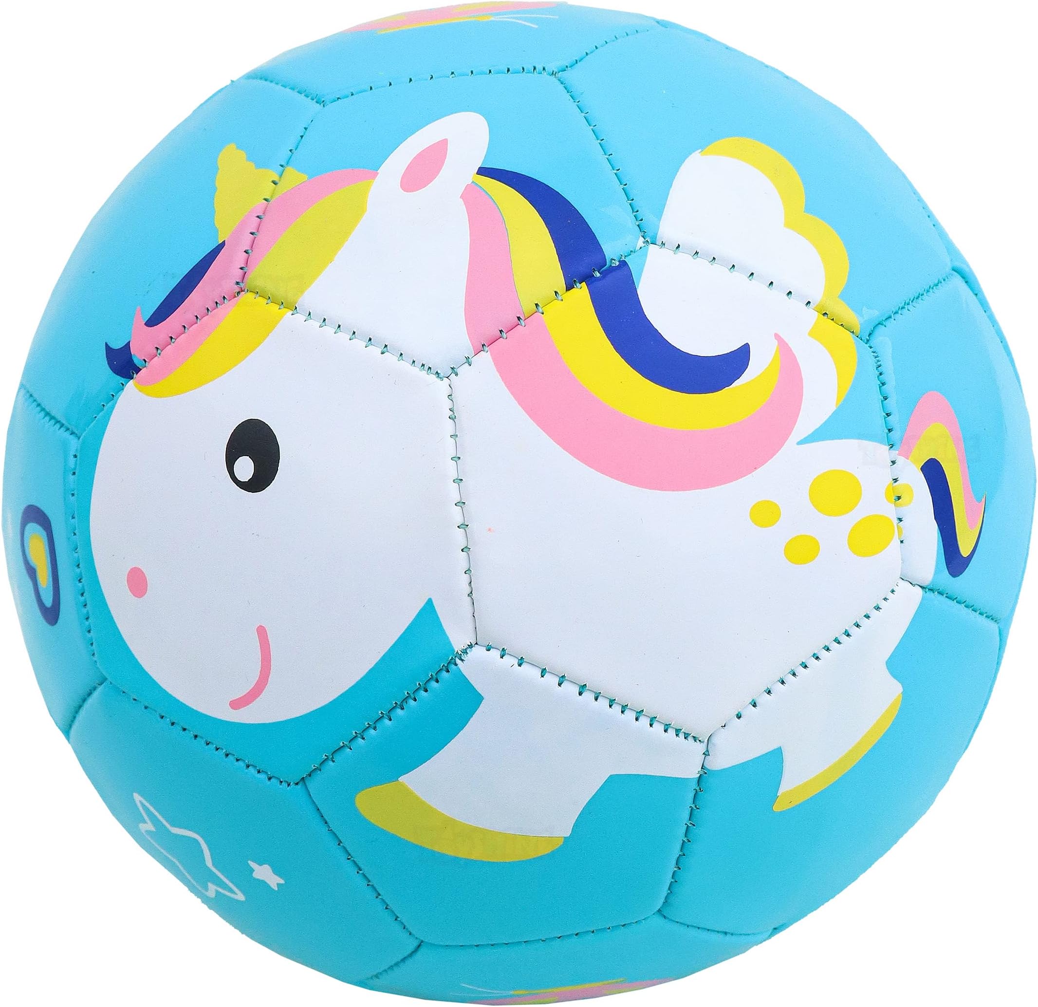 Toyshine Rubber Edu-Sports Kids Football Soccer Educational Toy Ball Size 3, 4-8 Year Kids Toy Gift Sports - Unicorn Blue
