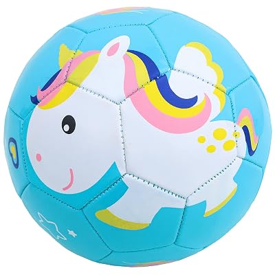 Toyshine Rubber Edu-Sports Kids Football Soccer Educational Toy Ball Size 3, 4-8 Year Kids Toy Gift Sports - Unicorn Blu