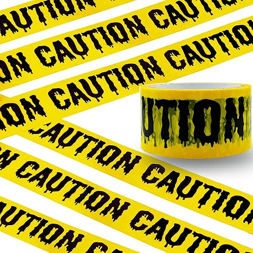 Miniatura 8 de Feuerlos 3 rollos de cinta de advertencia de decoración de Halloween, cinta de precaución de peligro de Halloween, cintas de miedo zombi, accesorios
