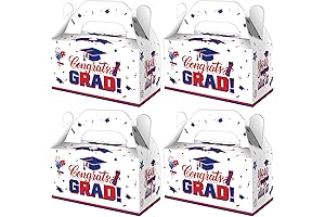 Charming Blue and Red Graduation Candy Boxes