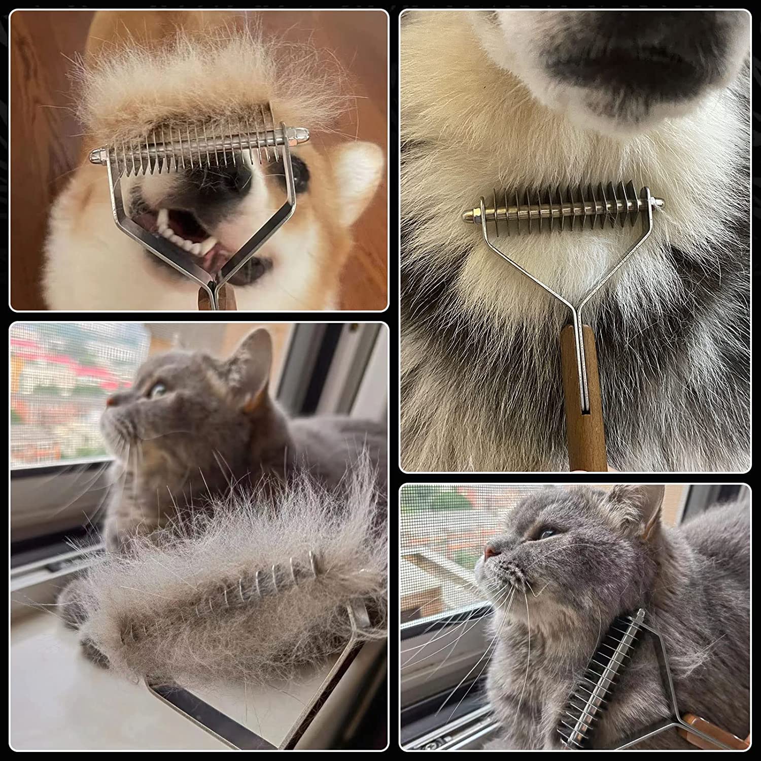 Amazon | AIDIYA 犬 毛玉取り 猫 コーム ペットコーム 毛玉&ムダ毛取り