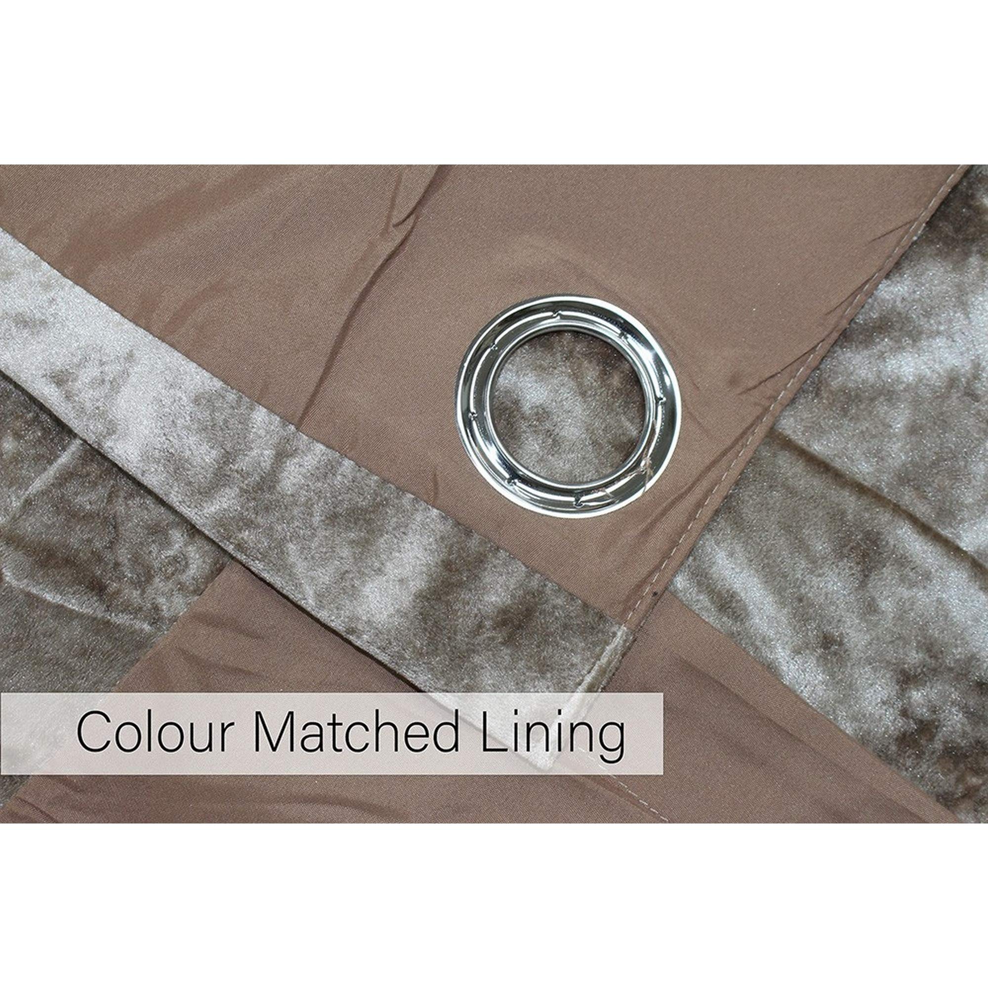 Riva Paoletti Verona Ringtop Occhielli Tende (Coppia) - Oyster Beige - Vellutato - Crushed Velvet di Sguardo 100% Poliestere - 168 Centimetri di Larghezza X 137 Centimetri Goccia (66" X
