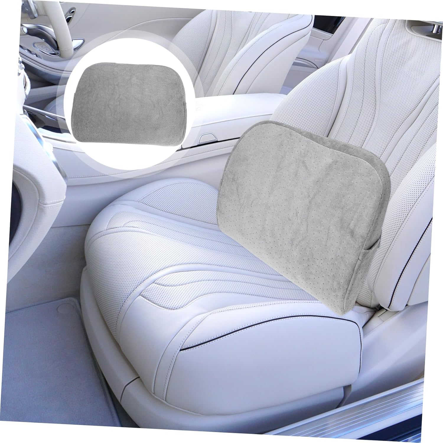 Lumbar Relief Pillow Memory Foam Pillow for Office Car Seats Lower Back Support