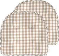 Vista 40 de Sweet Home Collection - Cojín de espuma viscoelástica para silla con capitoné, antideslizante, parte trasera de goma, en forma de U, 17 x 16 Gris