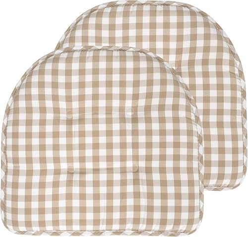 Miniatura 41 de Sweet Home Collection - Cojín de espuma viscoelástica para silla, con capitoné, parte trasera de goma antideslizante, en forma de U, de 17 x 16