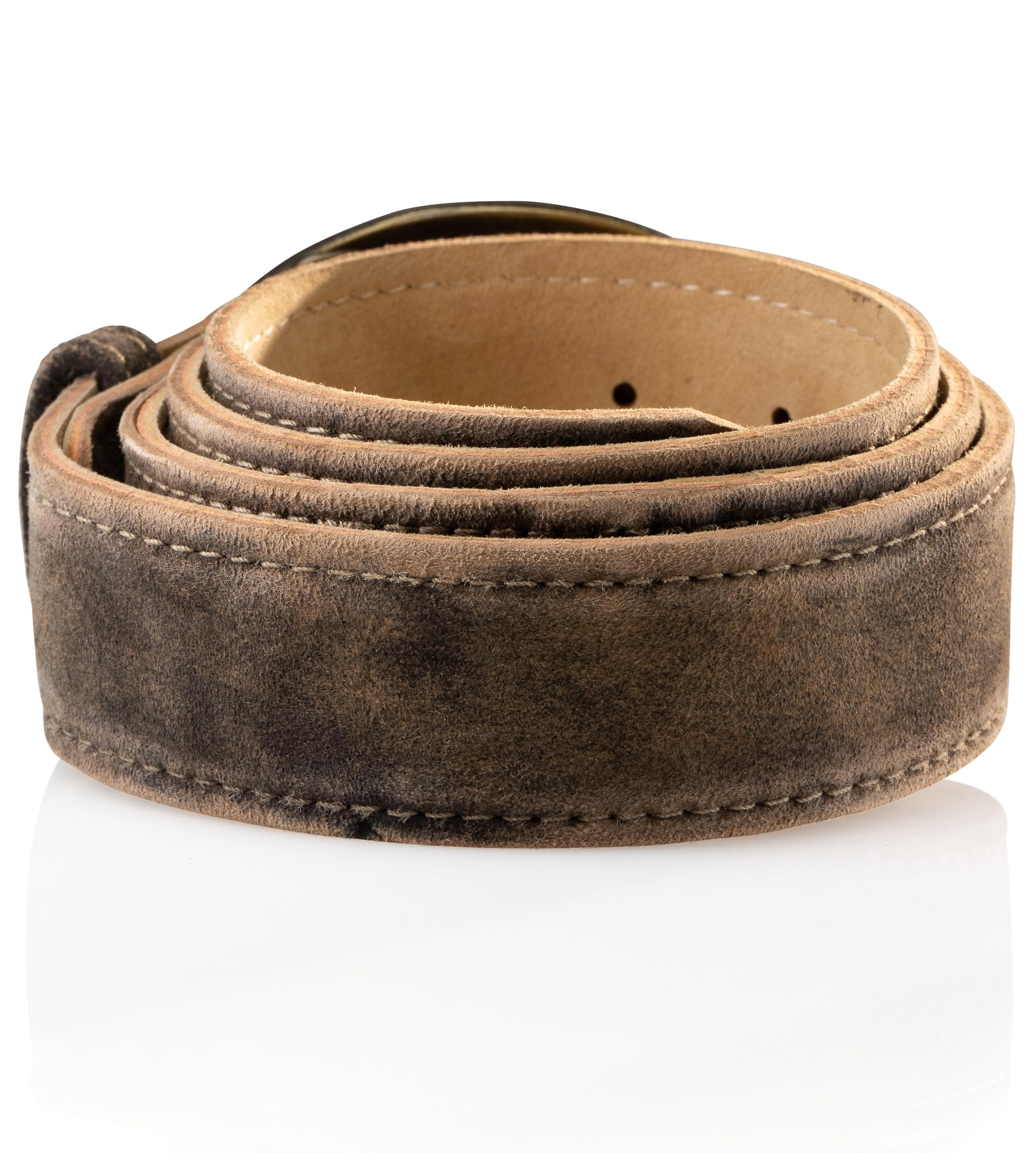 Schöneberger Trachten Couture Herren Trachtengürtel Österreich, Ledergürtel mit Austria Adler Schnalle, Lederhosen Gürtel aus Wildbock-Leder, Franco