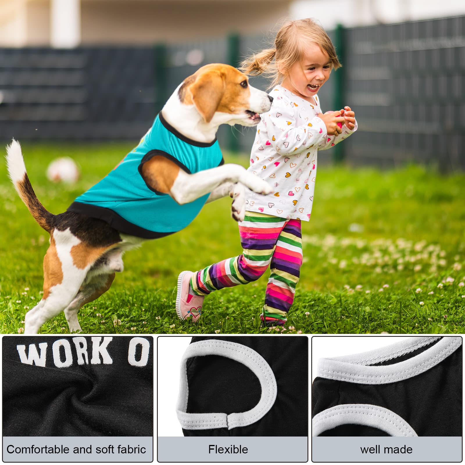 8 Pieces Dog Shirts Boy Funny Printed Puppy Clothes Summer Male Soft Dog Clothes Breathable Pet T Shirts Outfits Puppy Clothing(Medium) - Image 4