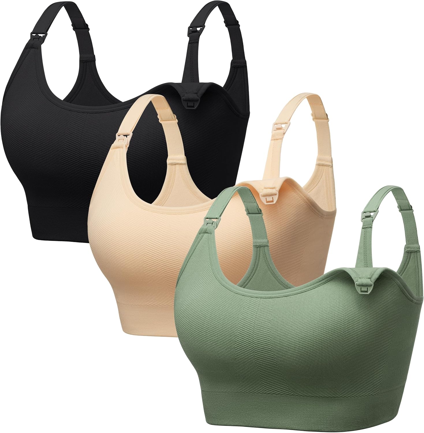 Angelhood Non-Padded Minimizer Nursing Bras for Breastfeeding Support Maternity Sports T-Shirt Bras Wireless Sleep Bralettes
