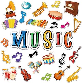 Music Cutouts Music Notes Classroom Bulletin Board Decorations Music Party Themed Birthday Party Supplies for Toddler Kids...