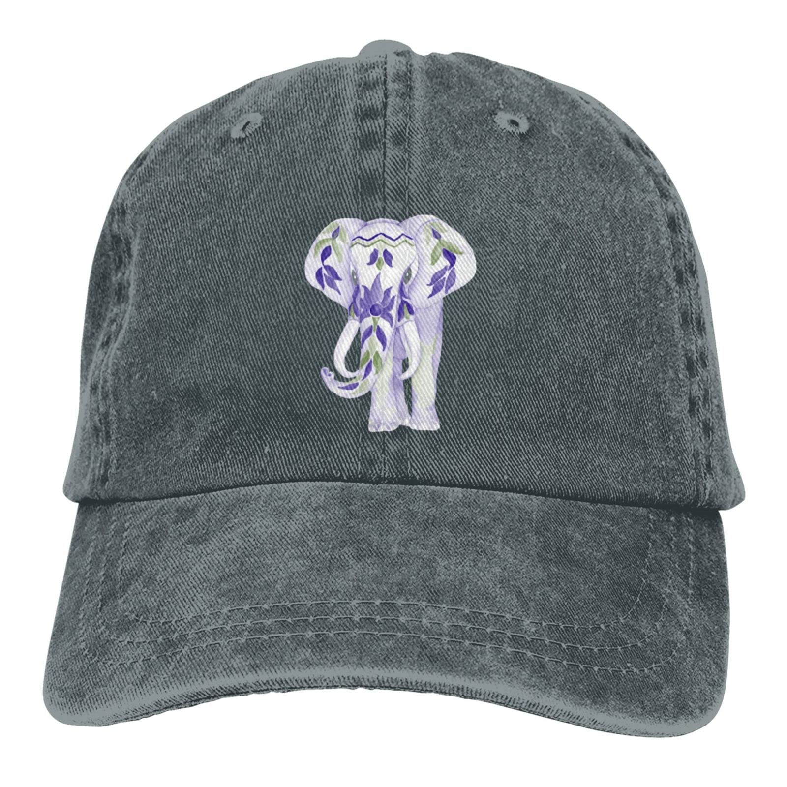 Fioletowy słoń czarne czapki z daszkiem dla mężczyzn kobiet czapka wędkarska czapka trucker czapka taty czapka snapback czapka przeciwsłoneczna czapka bejsbolówka