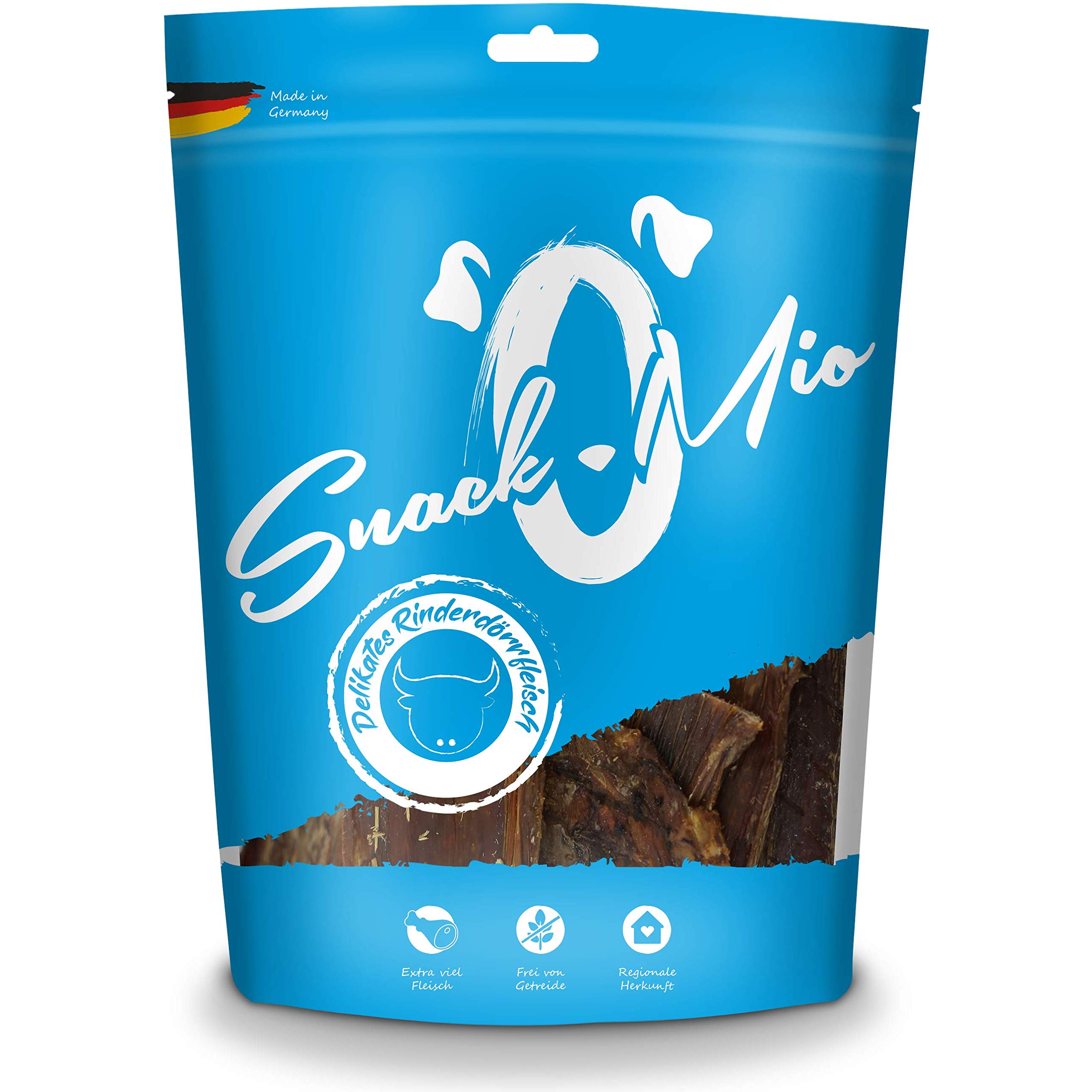 SnackOMio - Snack Premium para Perros - Deliciosa cecina de Buey, sin Cereales, 1 Pack (1 x 300g)