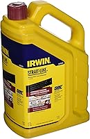 IRWIN STRAIT-LINE Permanent Staining Marking Chalk, Crimson Red, 4 lbs - Weatherproof Jobsite Essential