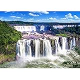 HUADADA Jigsaw Puzzles for Adults 1000 Pieces, Iguazu Waterfalls Interlock Perfectly Letter on Back No Dust, Home Decor Birthday Party Gift Toy for Men Women Seniors (27.5