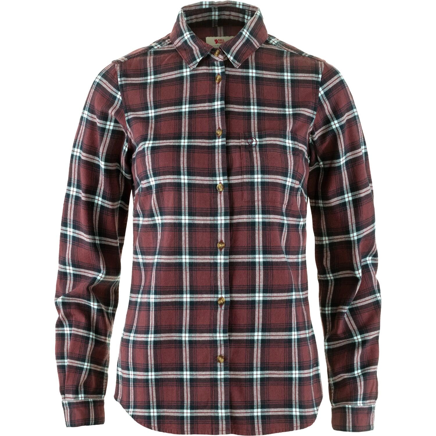 Fjällräven Women's Port/Breeze Blue Övik Flannel Shirt W T, Xl