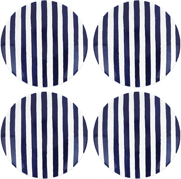 Kate Spade New York Charlotte Street 4-Piece Tidbit Plate, 1.75 LB, Blue