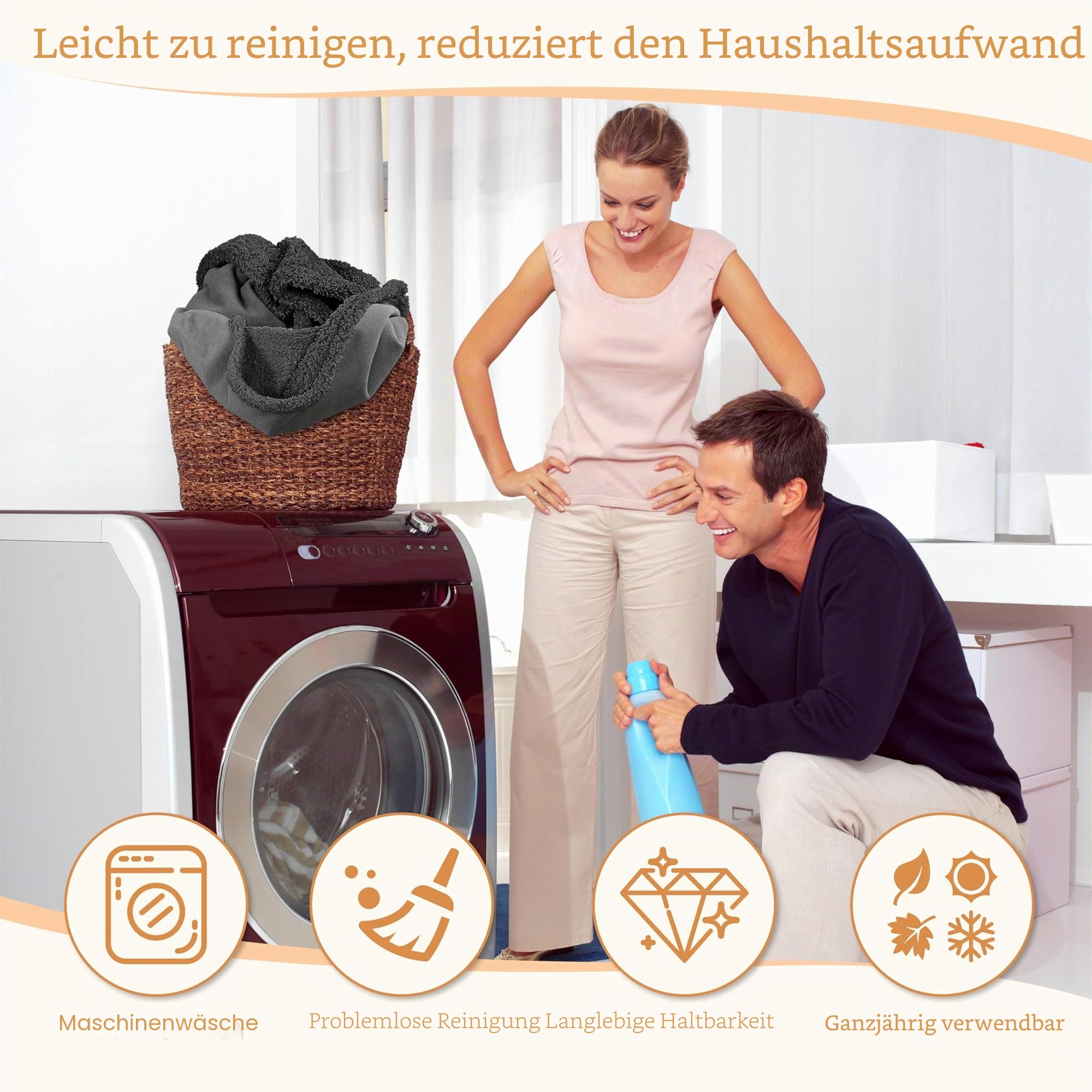 Catalonia Classy wasserdichte Decke, Wasserdicht Hundedecke Waschbar Sofaschutz Couch Überwurf, Wasserdicht Liebesdecke Flauschig Kuscheldecke Bettschutz Tagesdecke,203 x 152cm