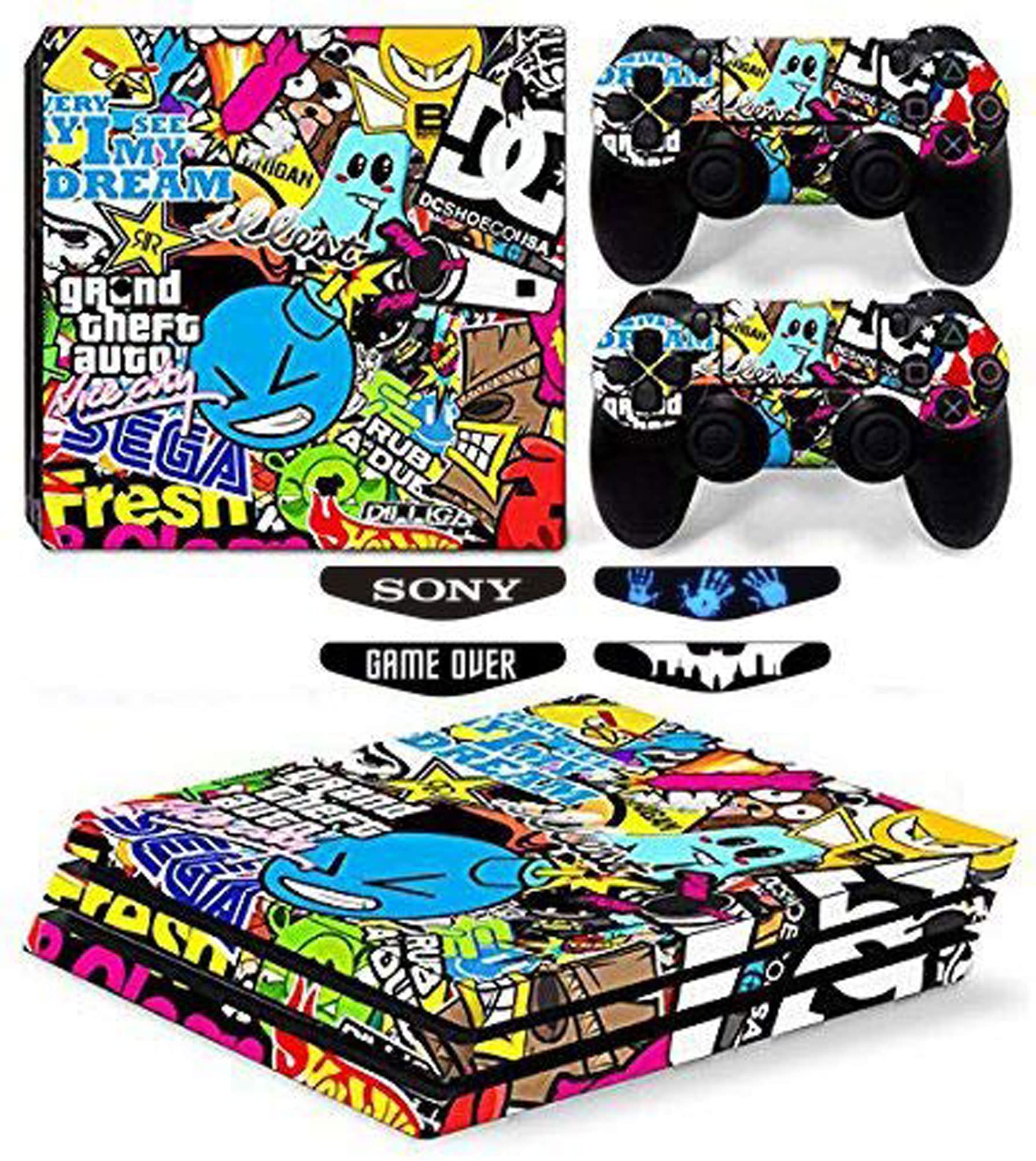 See full amazon price history chart for Elton 3M Skin Sticker Cover for PS4 Pro Console and Controllers + 4 Led bar Decal Elton 3M Skin Sticker Cover for PS4 Pro Console and Controllers + 4 Led bar Decal (B08XBV5JV1) Amazon Price History, Amazon Price Tracker