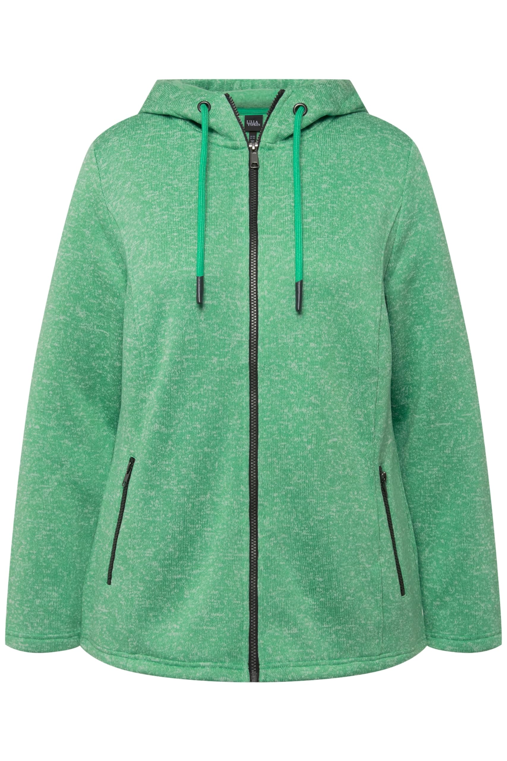 Ulla Popken Damen Strickfleece-jacke, Kapuze, Reißverschlusstaschen Strickjacke