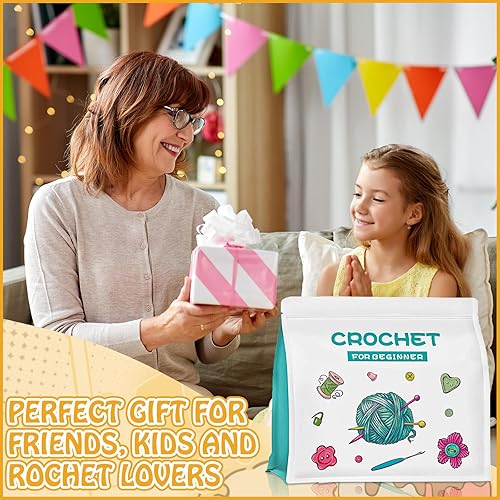 Miniatura 7 de SPOKKI Kit de ganchillo para principiantes, kit de 5 piezas de animales de ganchillo, kits de punto de pingüino para niños y adultos, incluye