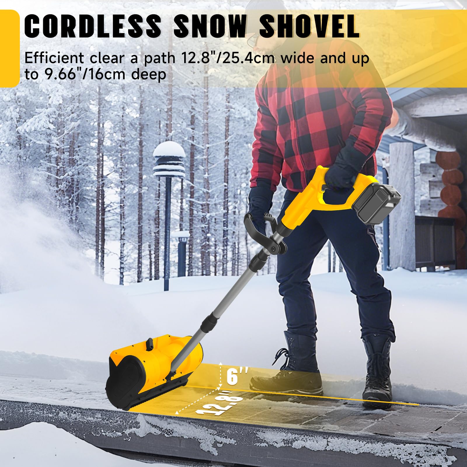 Souffleuse à neige sans fil 20V Max 12,8" large 500W Dewalt compatible