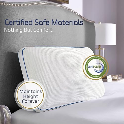 Miniatura 7 de Nestl Almohada de espuma viscoelástica almohada con funda de Tencel cómoda almohada de enfriamiento de 20 x 36 pulgadas almohadas de cuello para