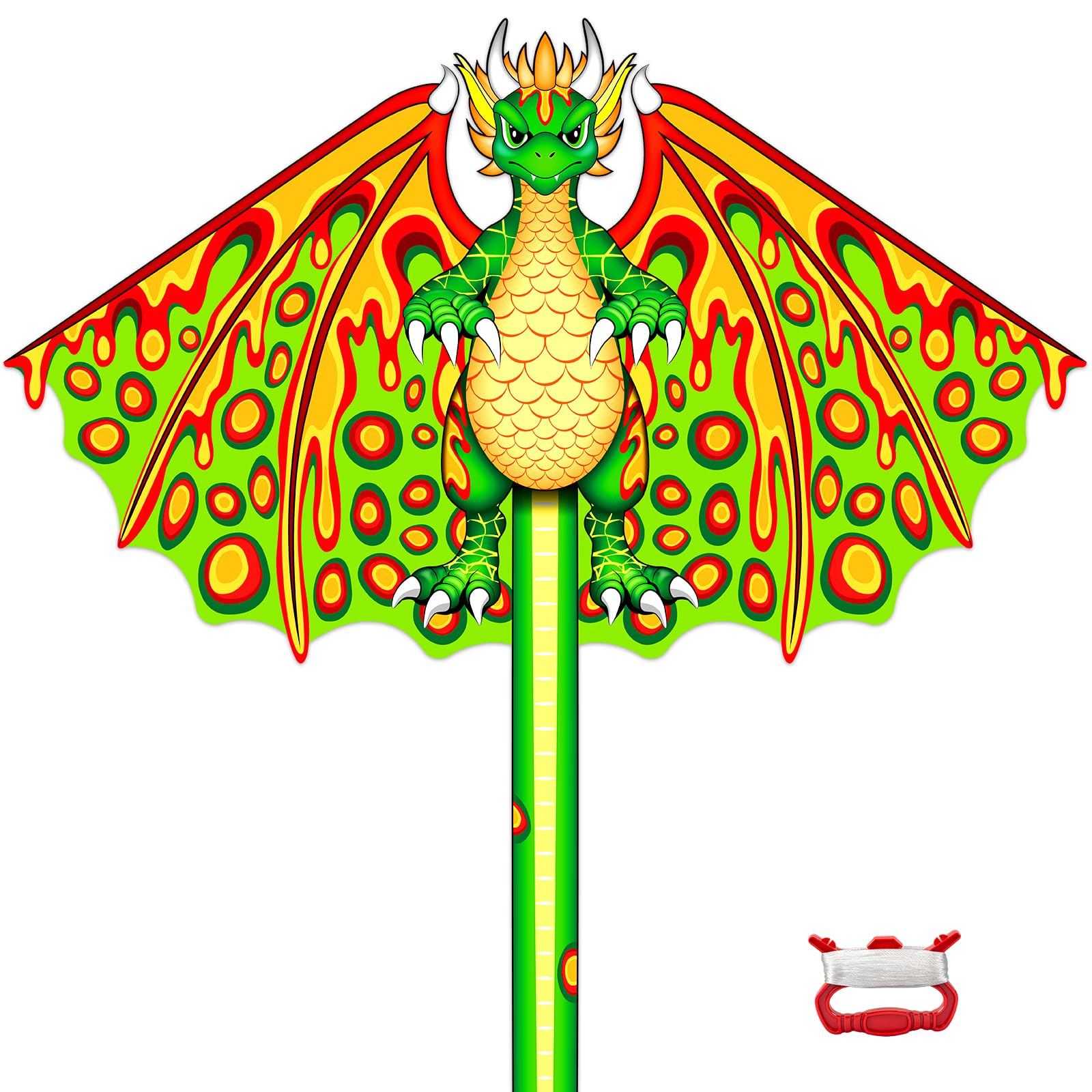 Hymaz Dinosaur Kite, Kites for Kids Adults Easy to Fly, Huge Beach Kite for Girls Boys Garden Park Flying Toys Children Outdoor Activites Games (Green) โ image 1