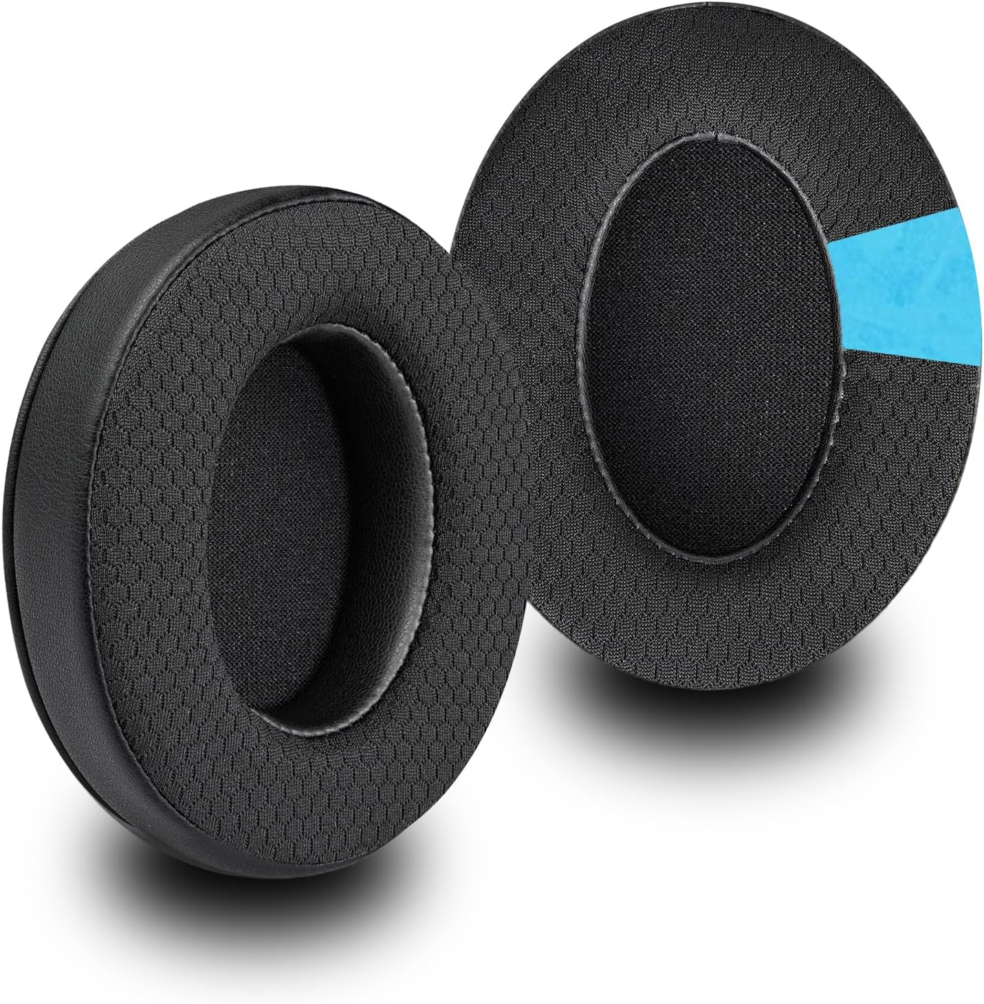 Cloud Ear Pads - Hybrid Fabric Cooling Gel Replacement Ear Pads for HyperX Cloud Stinger/Cloud Flight/CloudX/Cloud II/Cloud III/Cloud Alpha/Cloud Core/Mix Headsets (Black)