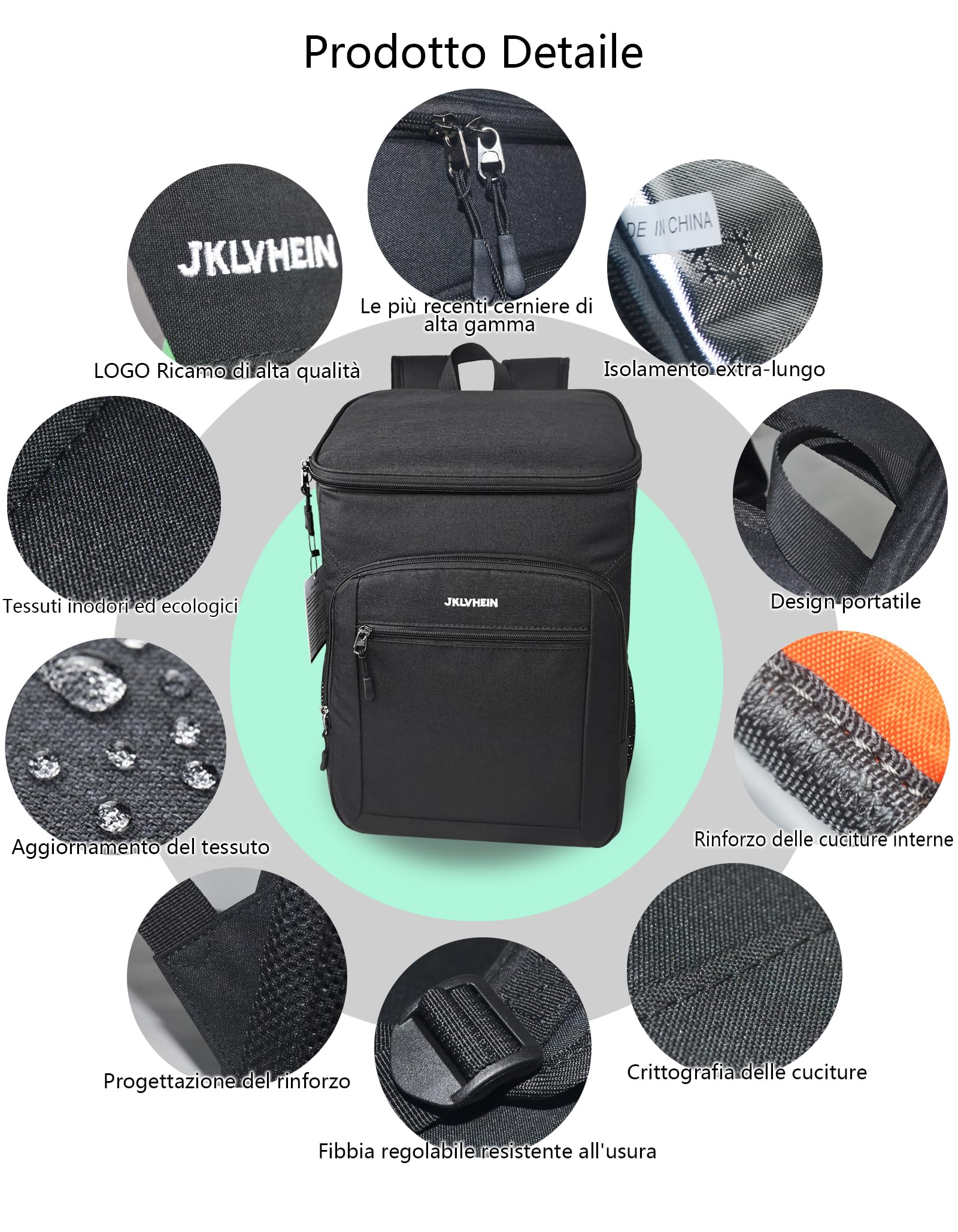 Borsa Termica 26L Zaino Termico e Frigo Porta Pranzo per Campeggio Viaggi