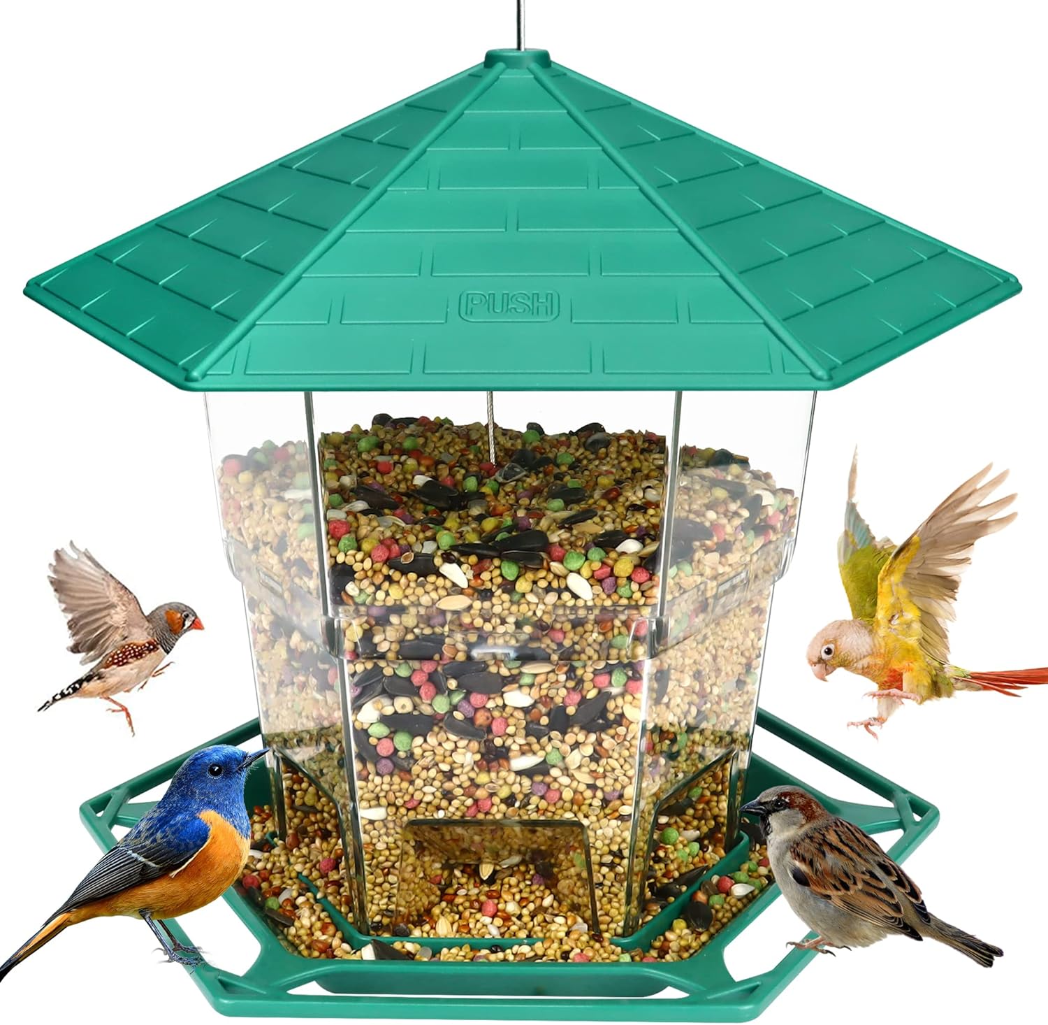 Bird Feeders for Outside Hanging Bird Feeder Adjustable