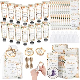 50 Pcs/25 Set Little Pumpkin Baby Shower Favors, Fall Face Masks | a Little Pumpkin Is on The Way Party Favors for Guests, Hand Cream Lip Balm Facial Mask, Autumn Return Gifts for Thanksgiving