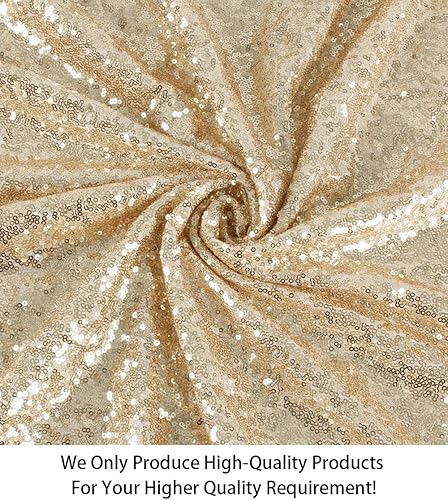 Vista 54 de ShiDianYi Mantel glamoroso de lentejuelas de 1 yarda para mesa de postre de boda, 49.2 in de ancho