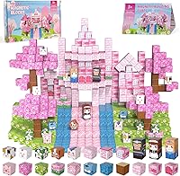 Vdealen 300PCS Magnetic Building Blocks - 0.8" Stacking Cubes, STEM Montessori Sensory Toys for Kids 3-12, Idea Booklet, Birthday Gift