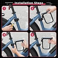 Vista 6 de Windone E Bike U Lock con llaves, 6 pulgadas de longitud, impermeable, de seguridad, antirrobo, para motocicleta y scooter con soporte de montaje