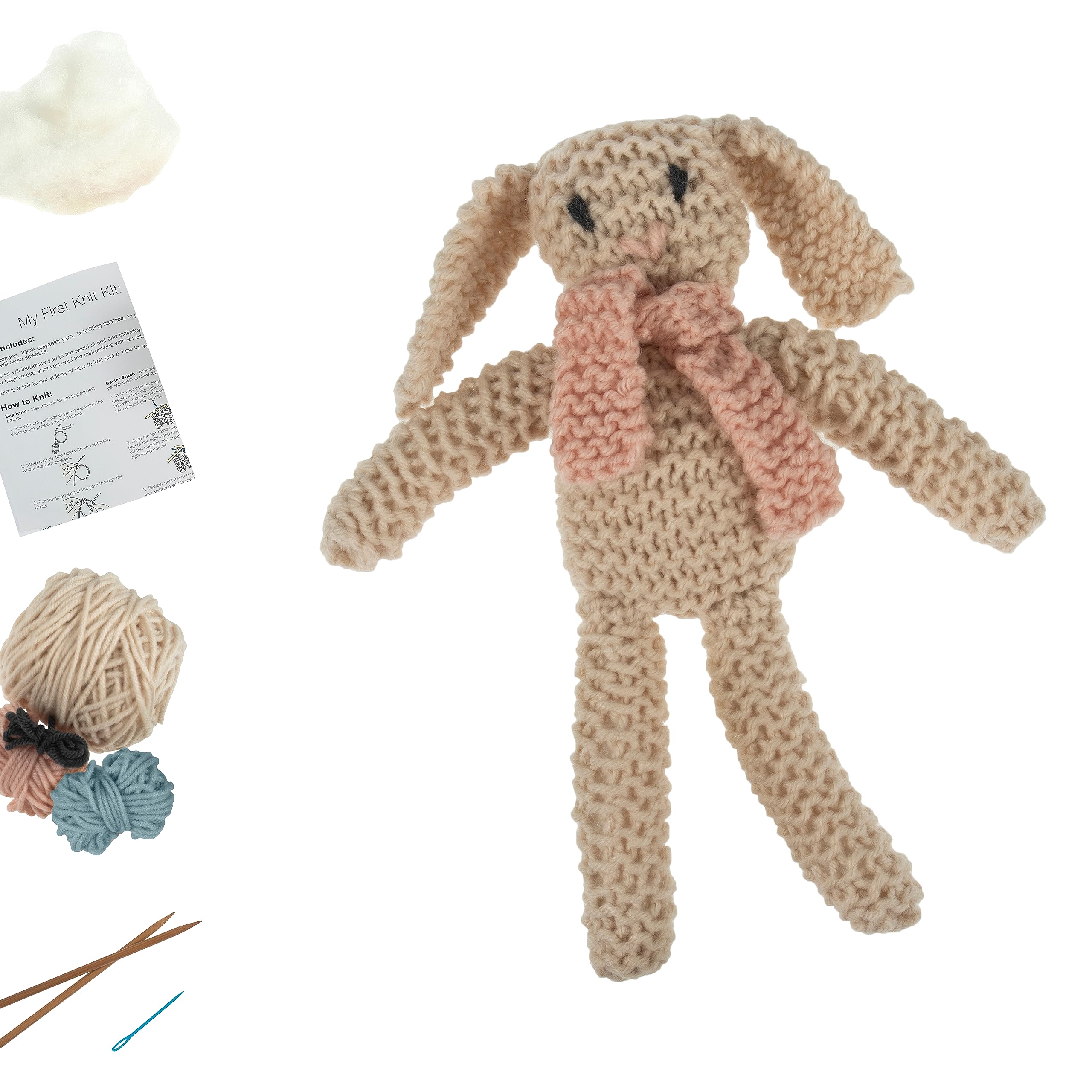 Trimits 'My First' Kit, Knitting, Bunny Soft Toy, Rabbit