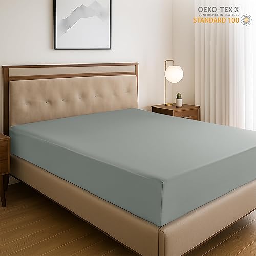 Miniatura 2 de LUX Décor - Sábana bajera individual  Sábanas de microfibra elástica de 360 grados fáciles de ajustar, bolsillo profundo de 16 pulgadas, resistente