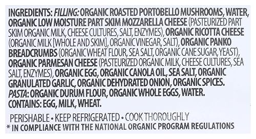 Miniatura 3 de Artisola Pasta, Ravioles orgánicos de hongos Portobello 8 onzas