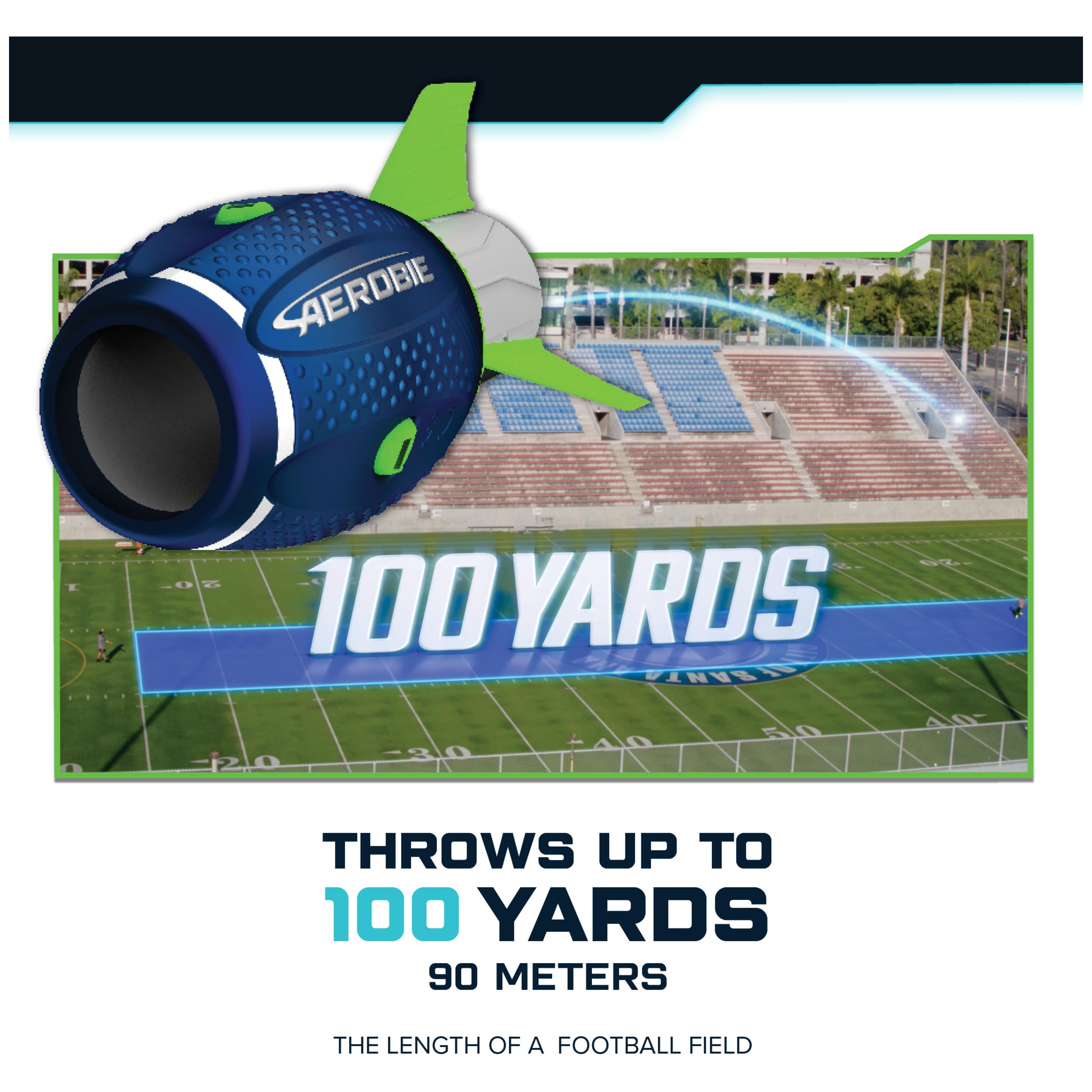Aerobie Sonic Fin - Balón de fútbol aerodinámico de Alto Rendimiento para niños y Adultos