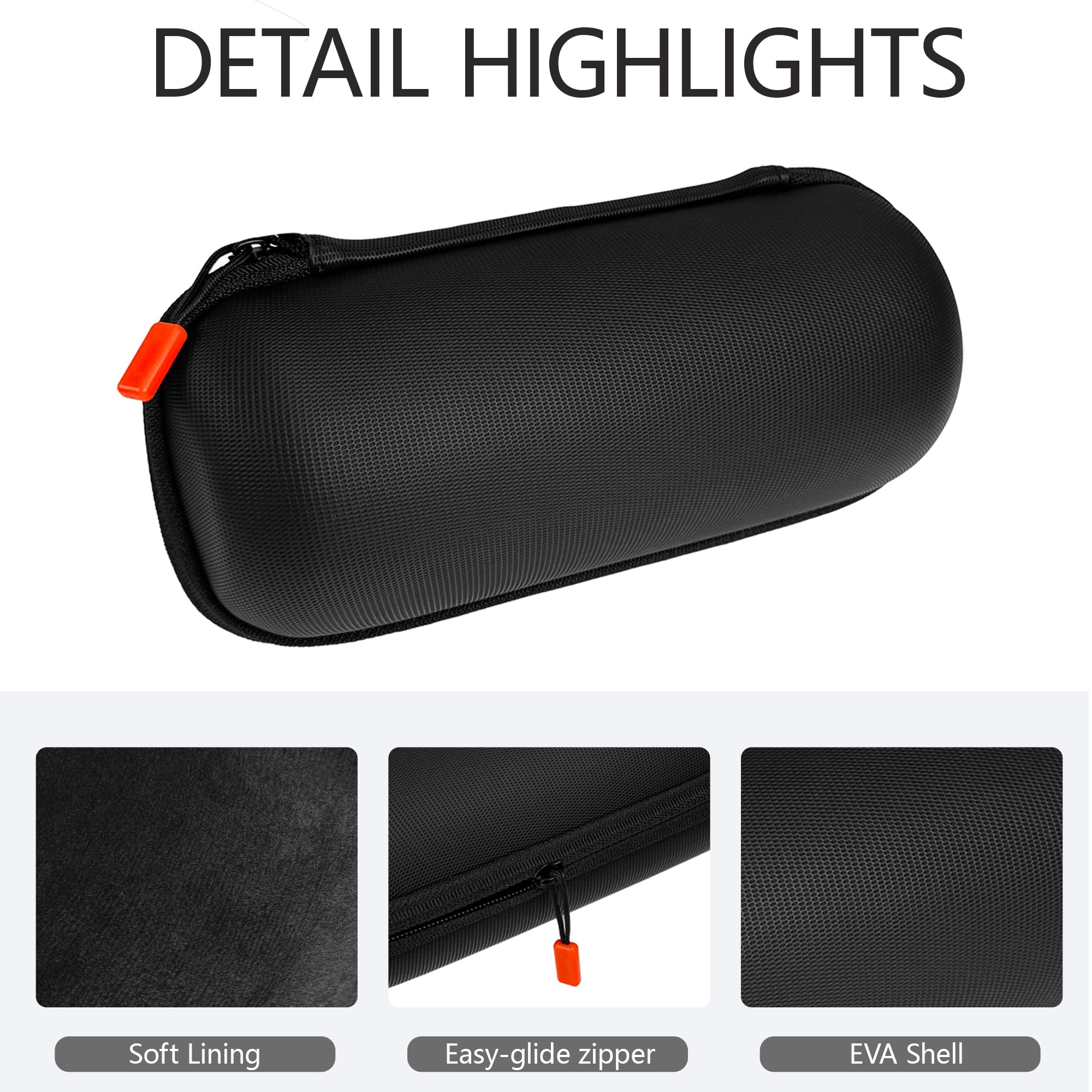 Musiin Bluetooth Speaker Case Compatible with Flip 7/6/5/4, Hard Shell with Soft Lining - Image 4