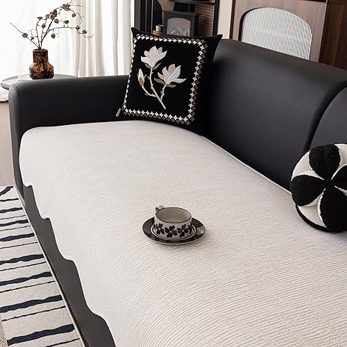 Miniatura 10 de MEETSKY – Fundas para sofá de 2 cojines, funda antideslizante para sofá para perros lavable, fundas de sofá suaves y protectoras para sofás y sofás,