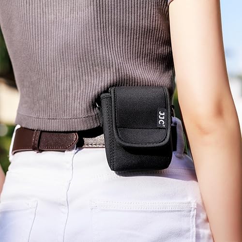 Miniatura 8 de Funda de transporte de neopreno para cámara Canon PowerShot V10 Vlog, funda para cámara, bolsa cruzada con correa y mosquetón para Osmo Action 5 Pro