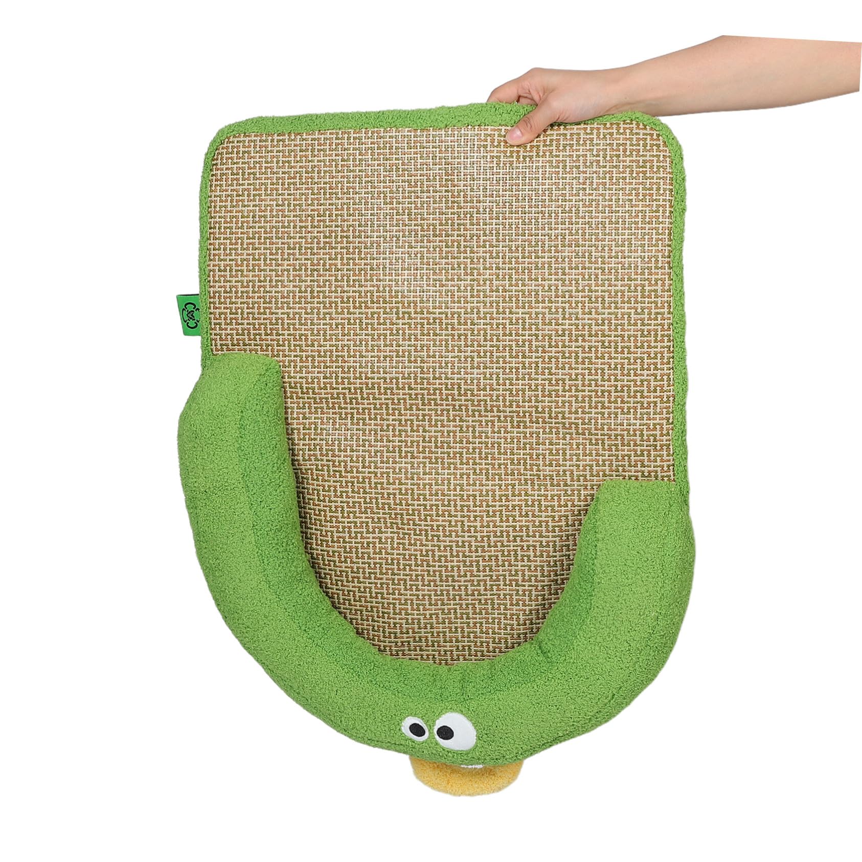 Kühlmatte für Haustiere mit Kissen, Geflochten, Rattan Baumwolle Grün