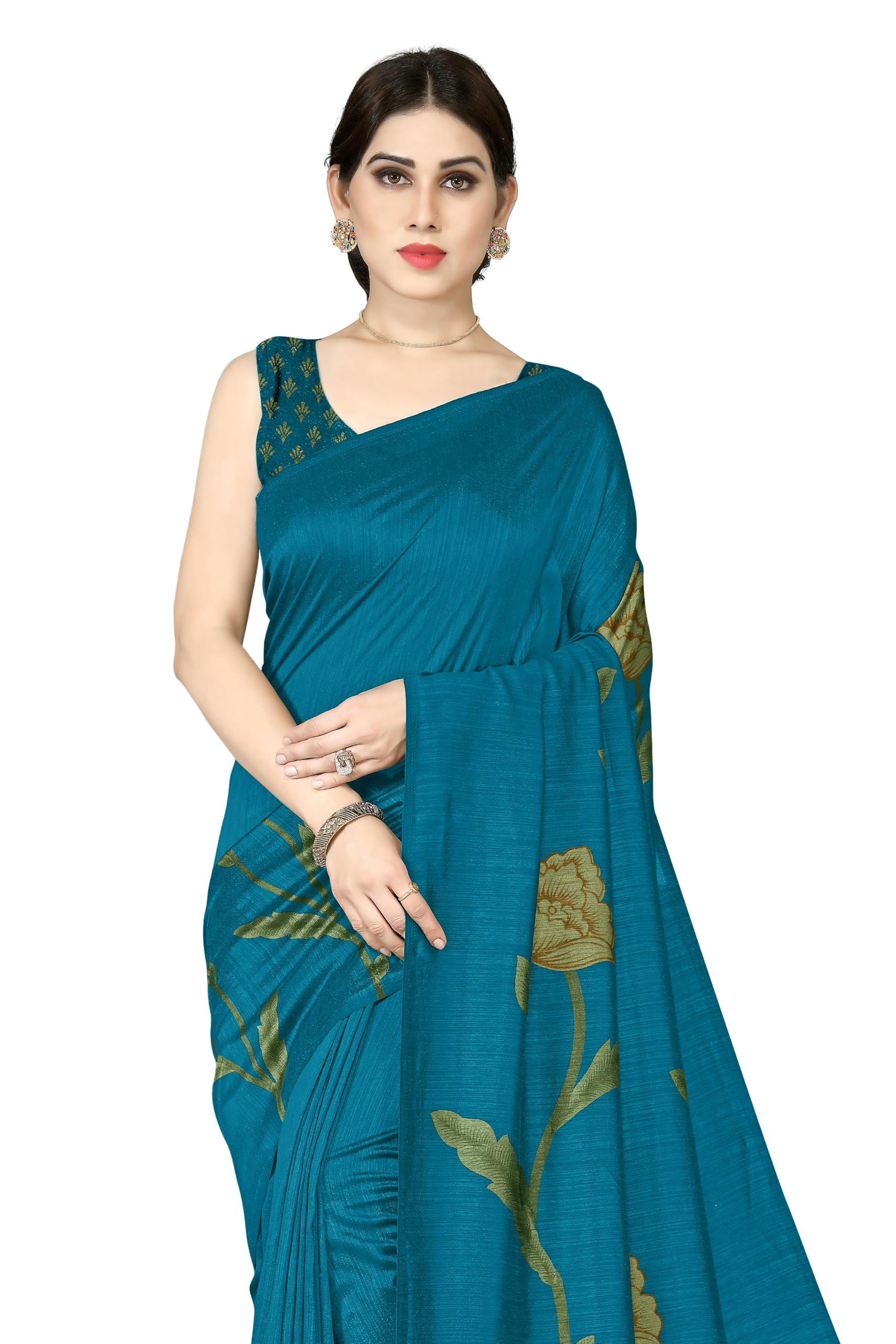 mirchi fashion SOURBH Women's Silk Blend Saree With Unstiched Blouse Piece-picture-19